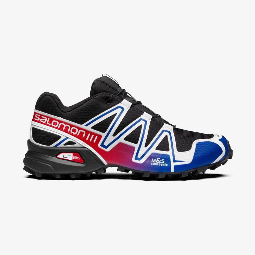 Baskets Salomon Homme Noir / Bleu - Salomon SPEEDCROSS 3 - France (0975-ZFSQP)